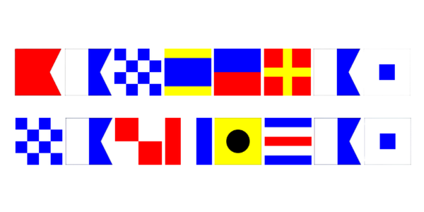 Vista previa del alfabeto Banderas Náuticas