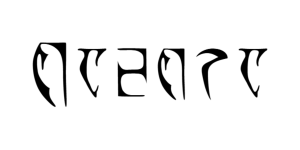 Vista previa del alfabeto Daedra