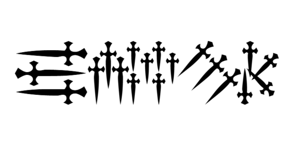 Vista previa del alfabeto Dagger