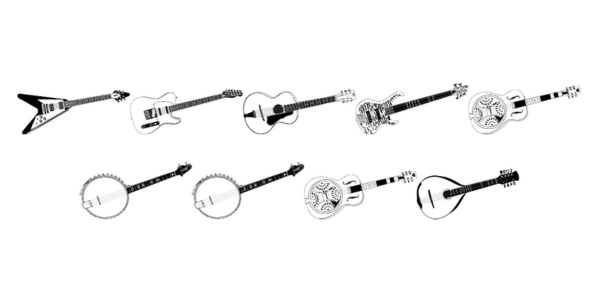 Vista previa del alfabeto Guitarras