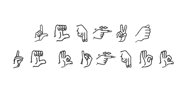 Vista previa del alfabeto Lengua de signos