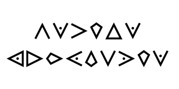 Vista previa del alfabeto Código Templario